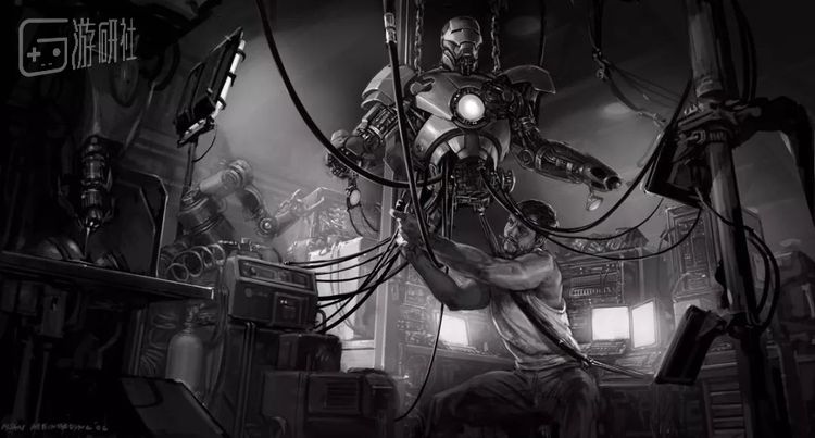 Ryan Meinerding绘制的《钢铁侠》早期概念图