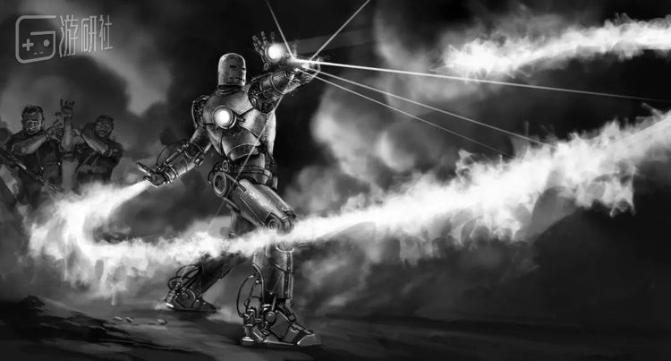 Ryan Meinerding绘制的《钢铁侠》关键帧