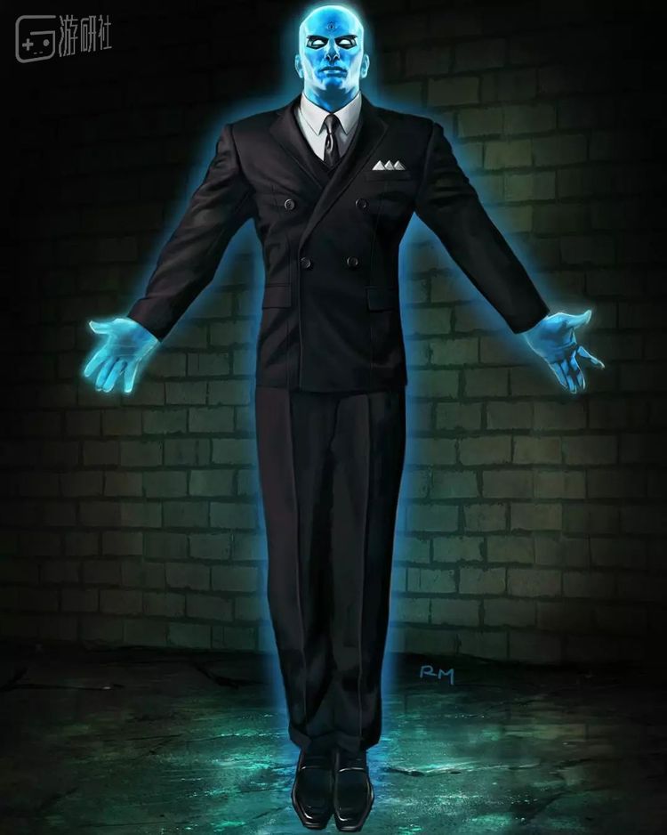 Ryan Meinerding绘制的《守望者》曼哈顿博士服装插图