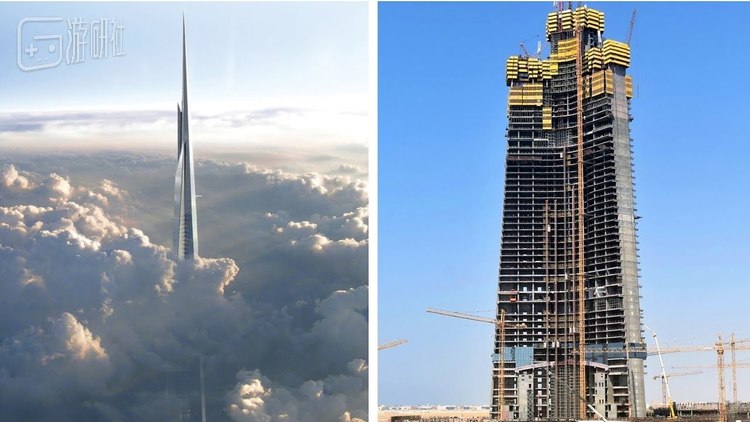 仍在建设中的吉达塔