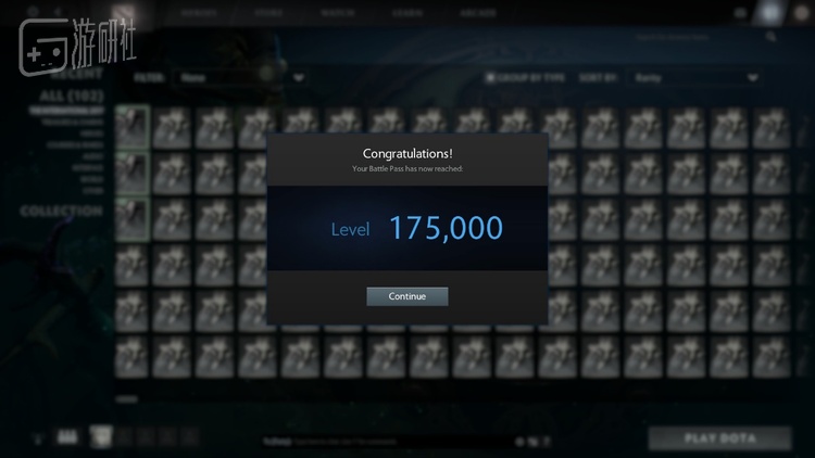 Ti7时，Yuki把勇士令状冲到了175000级