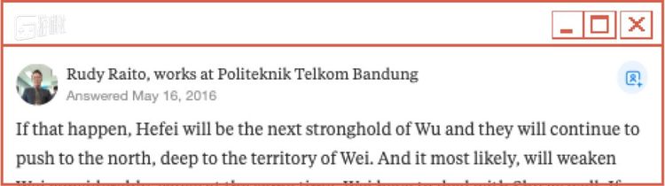 △ “如果孙权赢了，曹魏就凉了” Reddit用户Rudy机智地分析道