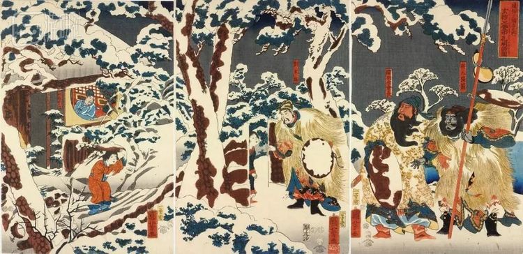 歌川国芳：《三顾茅庐》