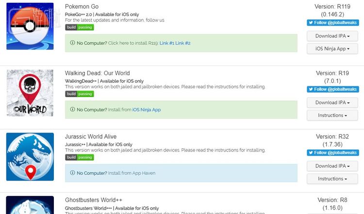 Global++的产品列表