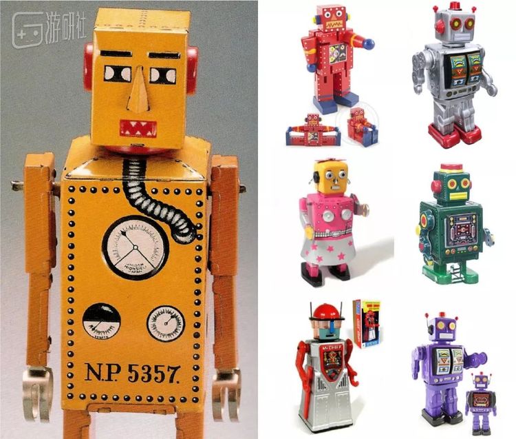 左：日本制造的机器人玩具“厘厘普”（Lilliput，名称源自《格列佛游记》中的“小人国”），被认为是第一台“现代”机器人玩具。具体面世于战前还是战后，有争议。（collectorsweekly.com）