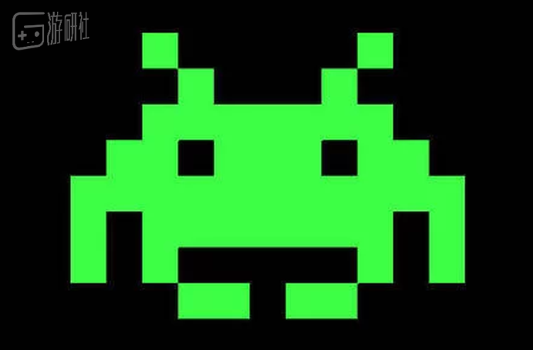 《太空侵略者》中的像素外星人