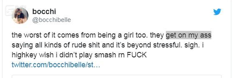 人们的偏见让Bocchi一度发推表示自己宁可输掉比赛