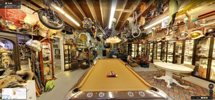 在Google地图上可以参观他的工作室