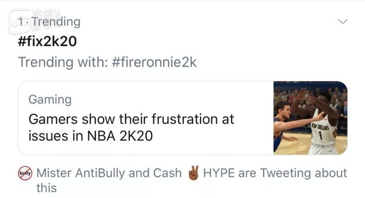 “一同上榜：开除Ronnie2K”