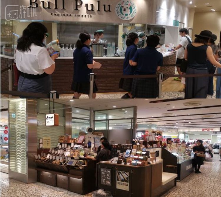 龟户同一个商场里，奶茶店门庭若市，咖啡店的店员们却悠闲地聊起了天