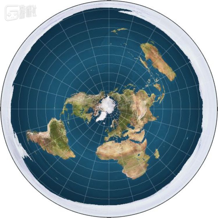 地球平面图全景图片