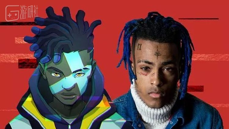 艾克的新形象（左）和已故嘻哈音乐人XXXTentacion（右）