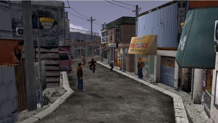 遊戲中最大的活動區域，商店街溝坂的一角