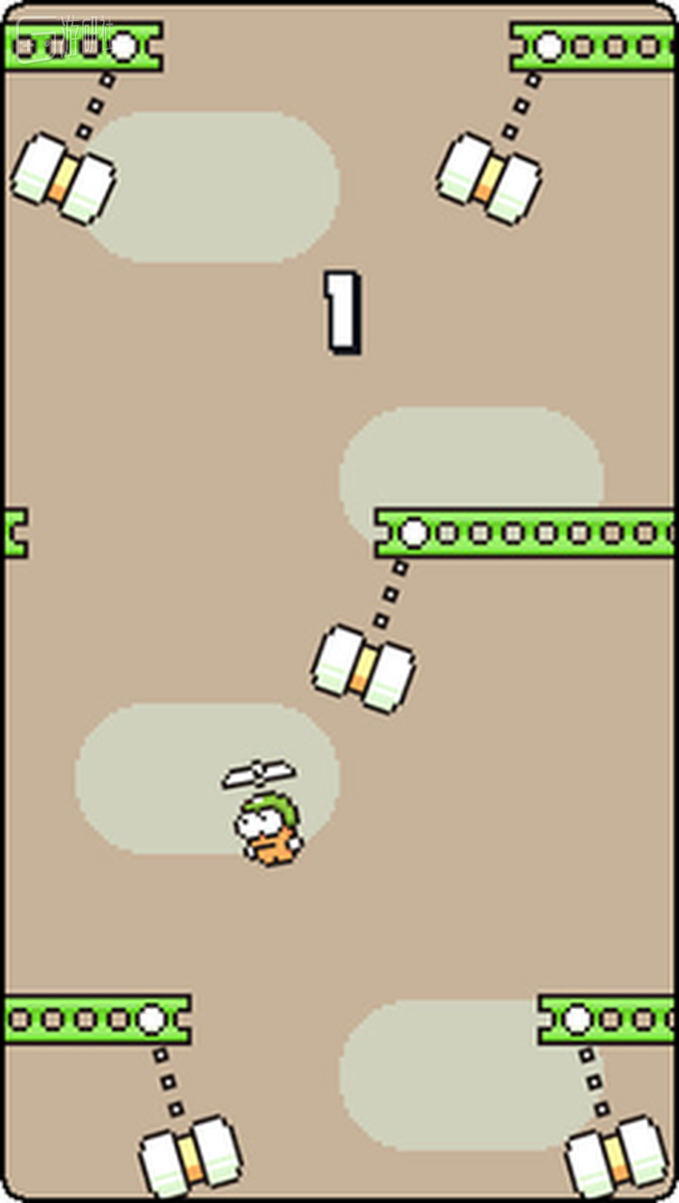 《Swing
Copters》游戏画面