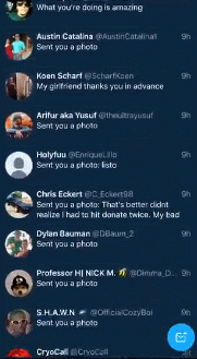 小部分私信一览