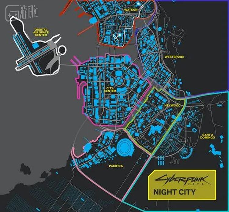 《赛博朋克2077》夜之城地图