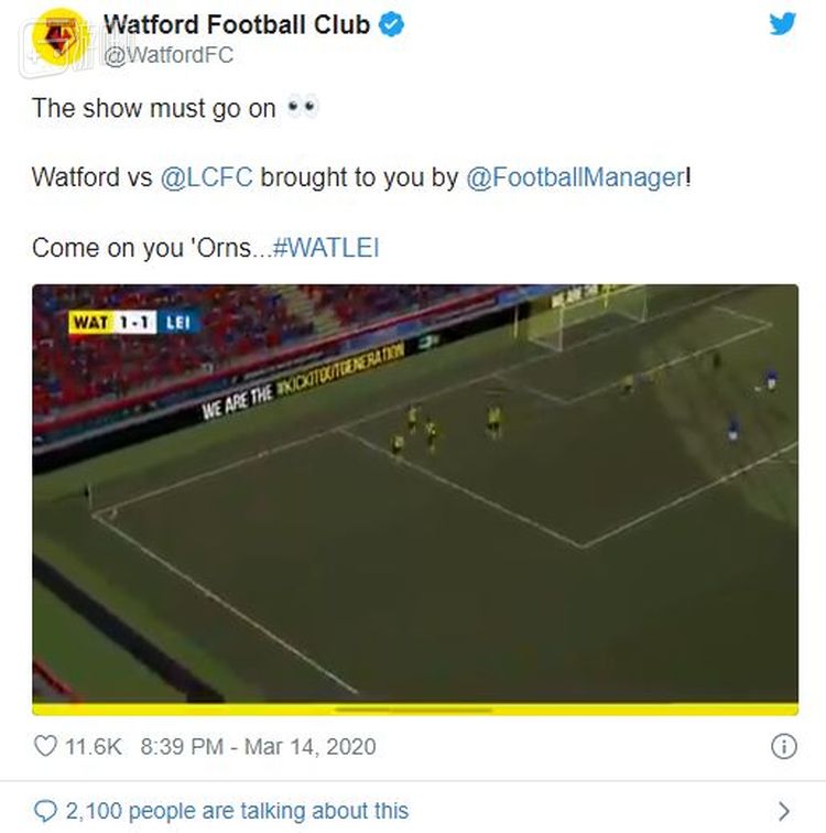 这场比赛在推特上同样热门，已经被观看了70万次。