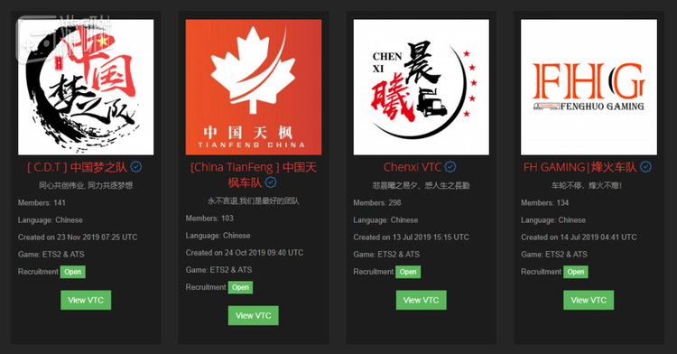 欧卡中的中文货运车队