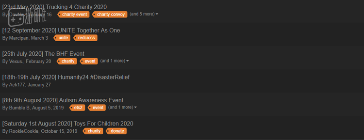欧卡里就经常会有玩家和团体组织的慈善活动