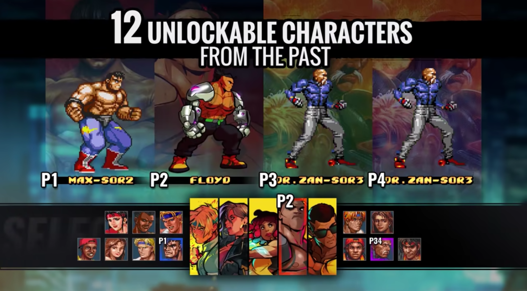 除了新作的五个角色外，游戏还提供了前三作的12名角色，尤其二代和三代角色都经过精心调整