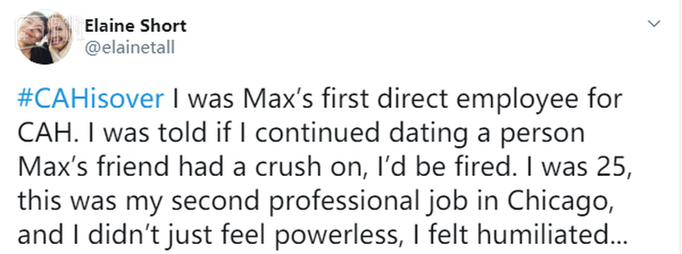 这位反人类牌前员工表示自己曾在工作时间遭遇上司的性骚扰