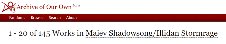 谢谢你AO3，圆了我小时候一直想吃War3玛维X伊利丹CP的梦