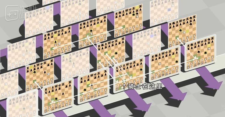 五维国际象棋中骑士的移动范围，用绿色格子显示