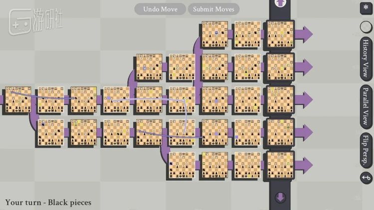 纵向的轴代表时间，横向的箭头代表不同的时间线