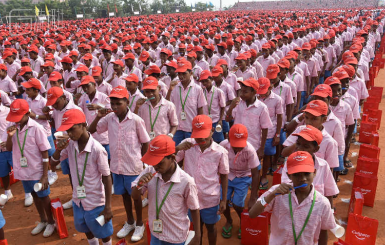 也有最多人同时刷牙 印度