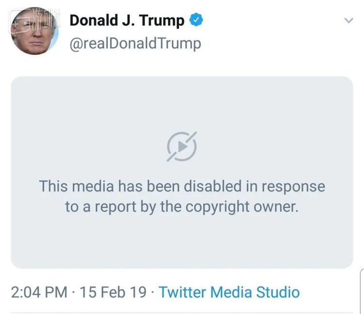 “该媒体已因版权所有方的举报而被禁用”