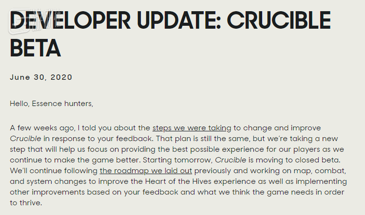 开发团队7月1日的更新公告