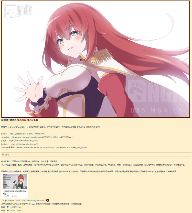 NGA“幻想骑士团团长绯赤艾莉欧”的安利帖NGA“幻想骑士团团长绯赤艾莉欧”的安利帖