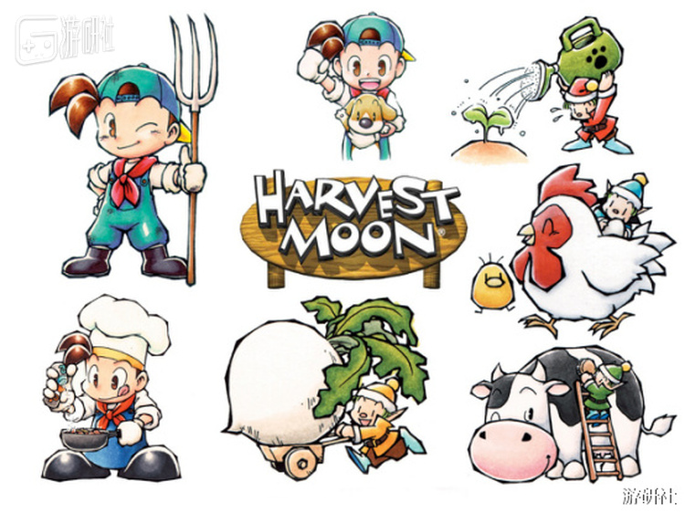 在《牧场物语》当中，玩家可以种菜收菜，照顾动物，进行烹饪等等