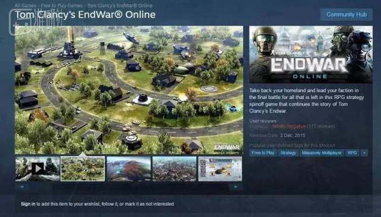 EndWar Online卖相不错，却口碑不佳