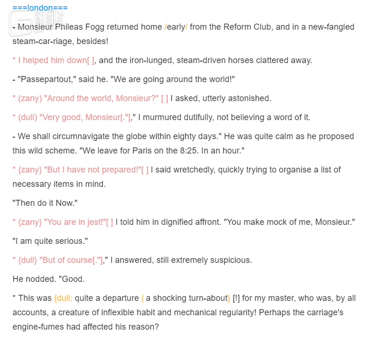 《80Days》Ink引擎脚本示例