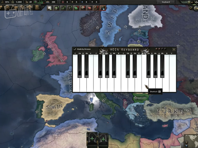 Mod：Playable Piano For HOI4
