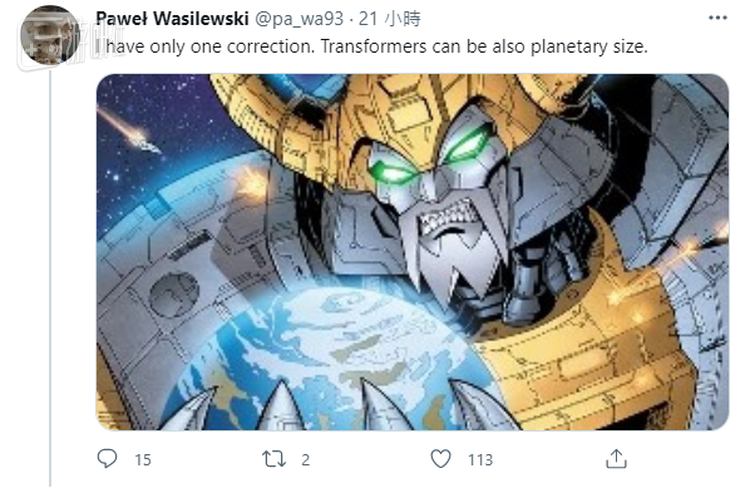 “你见过一拳捏爆地球的变形金刚吗？”