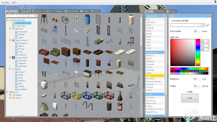 《Garry's Mod》是一个非常大的沙盒，乐趣在于自己发掘