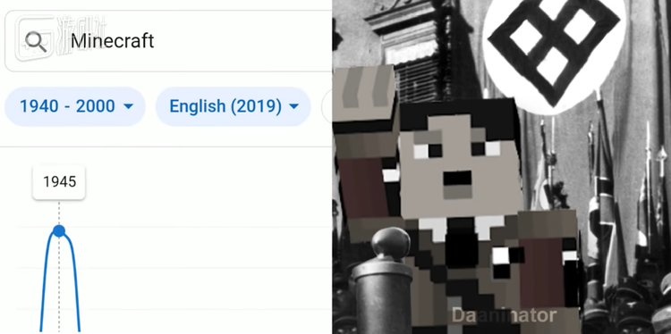 1945年的《我的世界》  图源Youtube@Daaninator