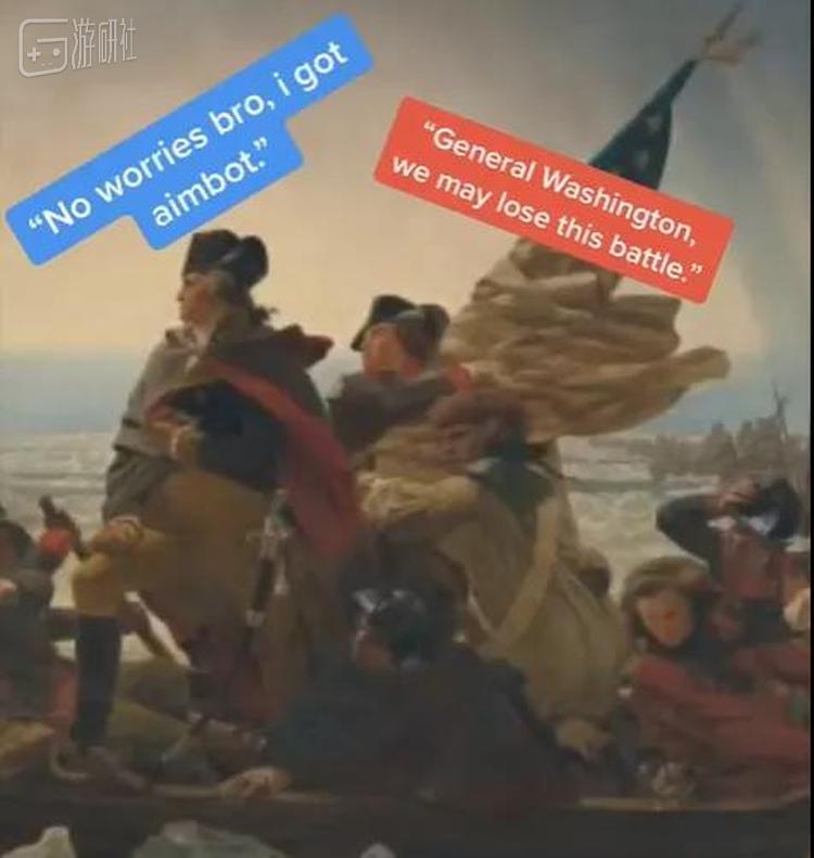 “华盛顿将军，我们要输了”  “不用担心兄弟，超级瞄准已部署”  图源TikTok@phattboyyy