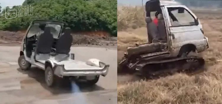 网上能找到五菱宏光的“敞篷版”和“履带版”