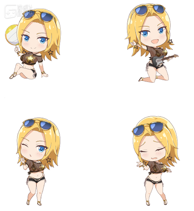 游戏中蒂娜的Q版形象也着重体现了她开朗的一面