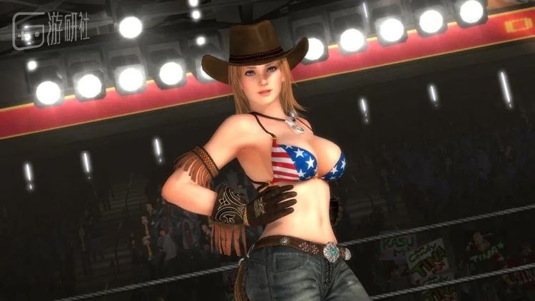 蒂娜的牛仔女郎形象让人印象深刻（截图出自《死或生5 LR》）