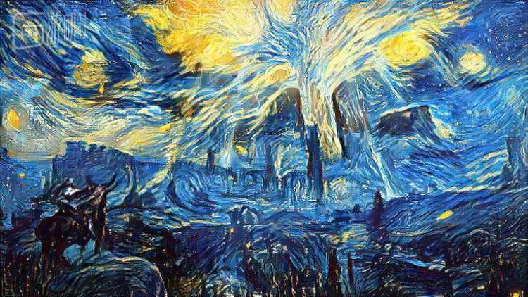 测试不允许录像，在此只能表示那个场景与那个场景与玩家二创梵高的《星空》有几分神似