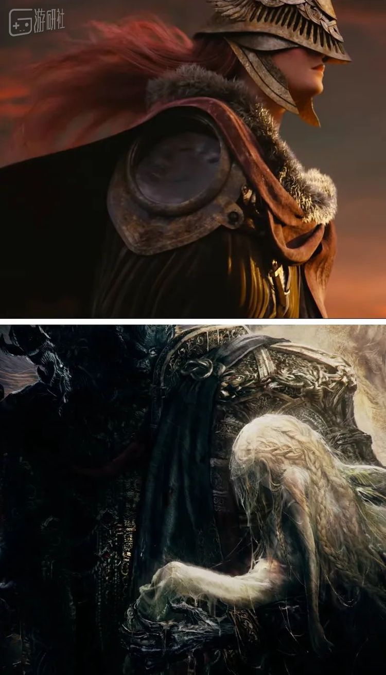 缺胳膊少腿的玛莲妮亚（上）和蒙格手臂上的米凯拉（下）