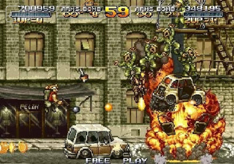 Gunforce2和合金弹头是一脉相承的作品