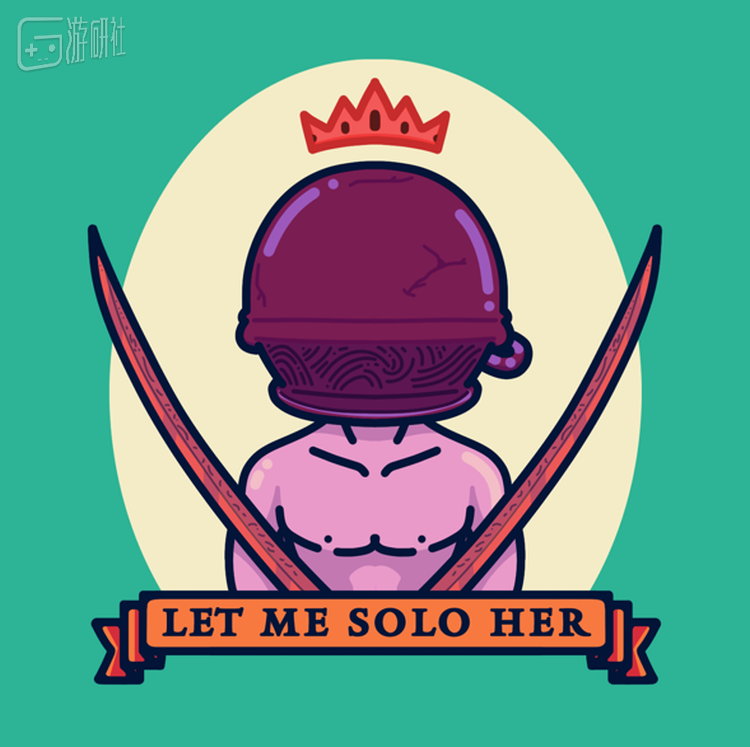 Reddit用户skullwithtophat为Let me solo her创作的画