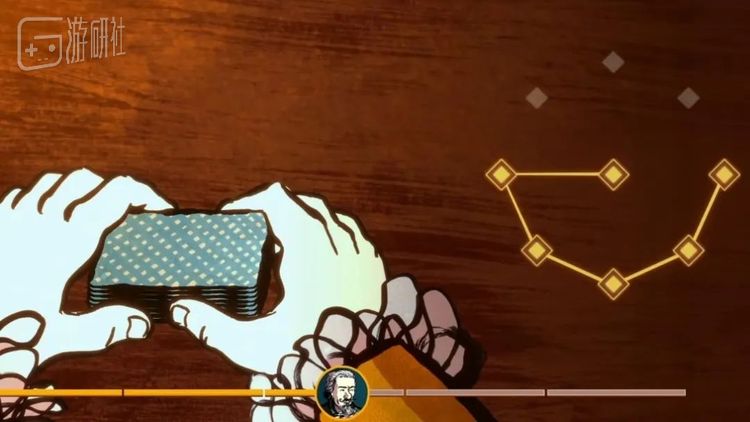 右图里的操作顺序，正是抽出牌再从下叠放到上的路径