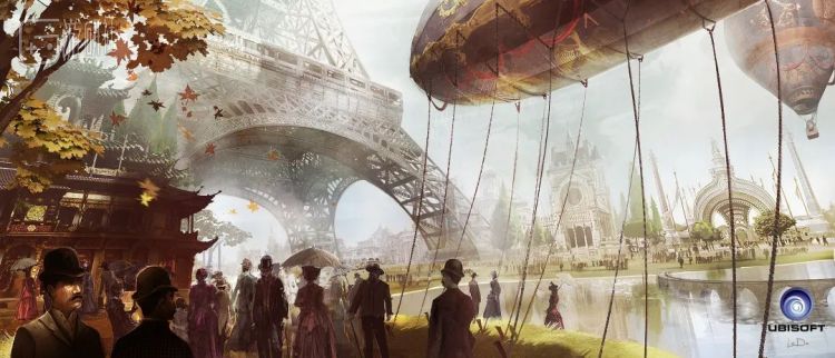 蒸汽朋克游戏原画里的巴黎万国博览会