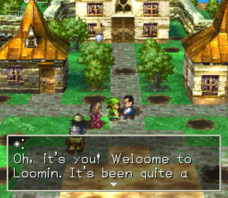 DQ7的场景可以自由旋转视角，要比当时的FF要强，然而整体风格依然显得低龄化